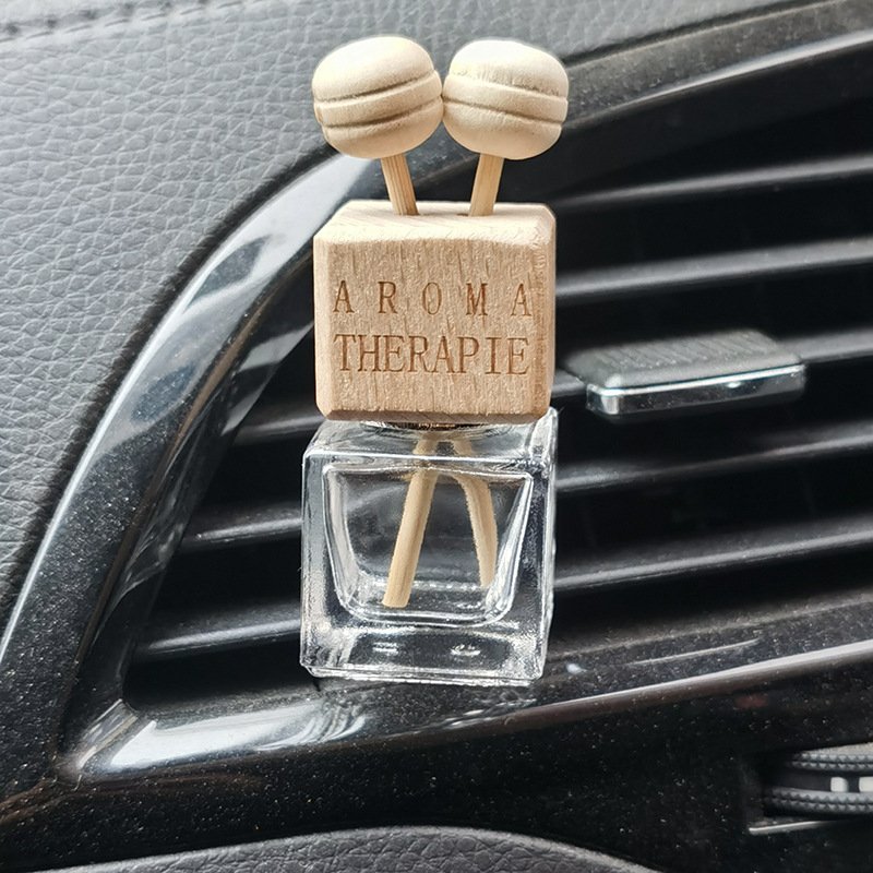 Essential Oil Diffuser Car Perfume Bottle With Clips, Aromatherapy Car Air Freshener, promotional gift perfume glass bottle