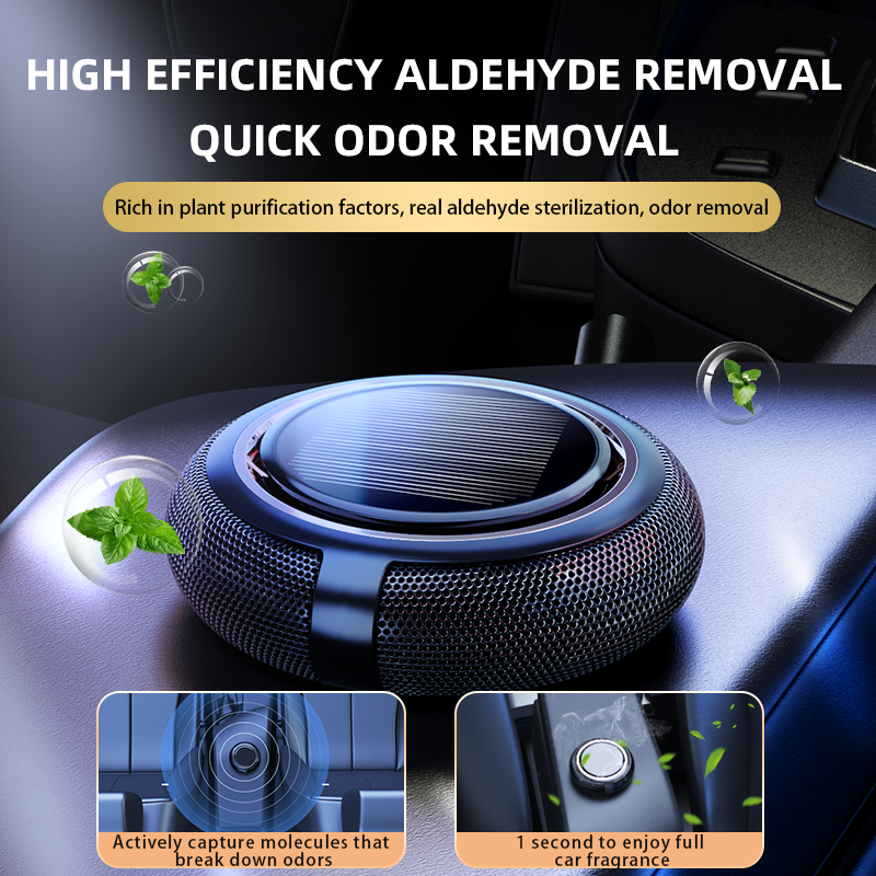 Solar rotating beech loose fragrance air freshener car aromatherapy essential oil car diffuser perfume