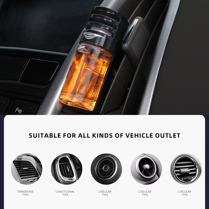 Wholesale Luxury car classic cheap glass bottle essential oil car vent clip air freshener diffuser perfume Aromatherapy