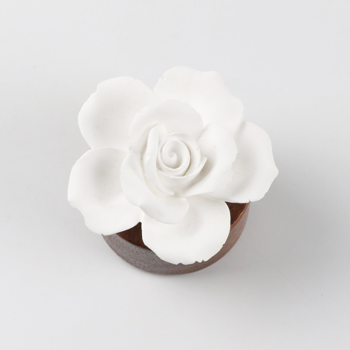 Home Decoration Rose Handmade Ceramic Flower Aromatherapy Plaster Diffuser Stone Ceramic Fragrance Diffuser