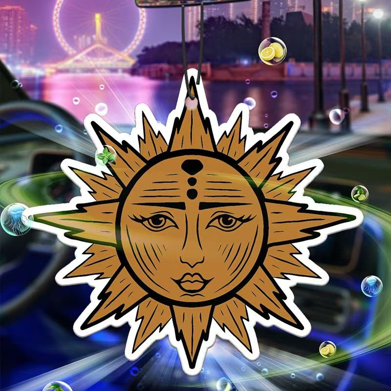 Custom hot mounted paper car air freshener Sun North custom car air freshener promotional gifts