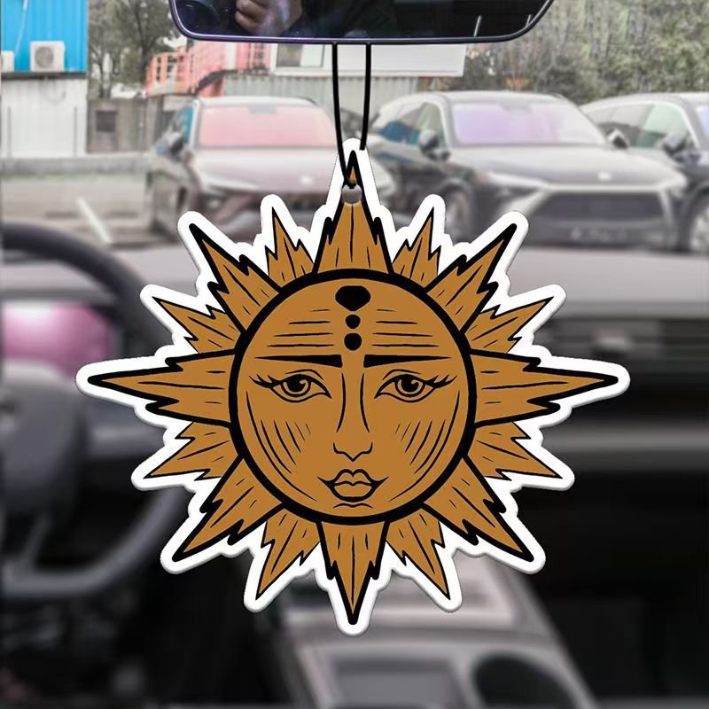 Custom hot mounted paper car air freshener Sun North custom car air freshener promotional gifts