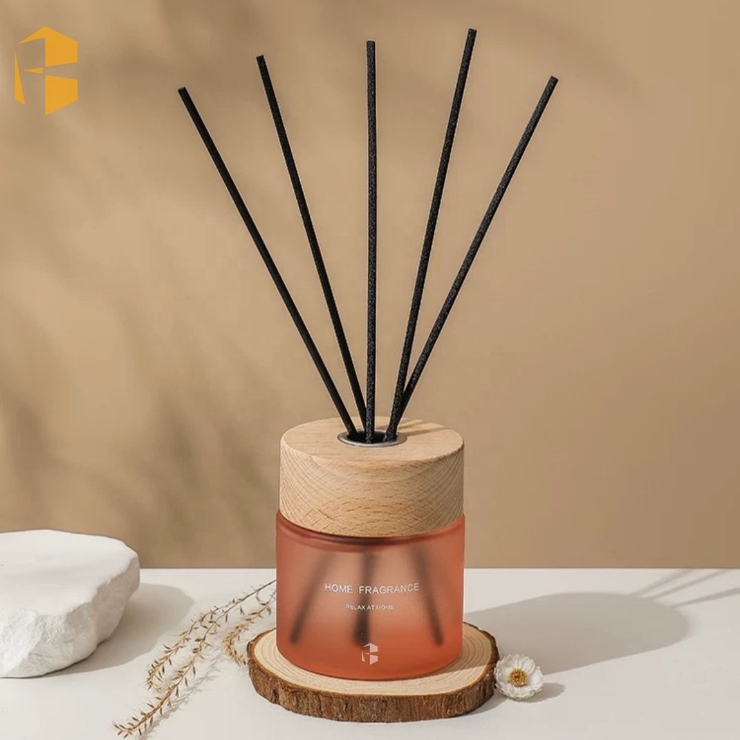 Wholesale 100ML 200ML Round Shape Air Freshener Home Decoration Custom Logo Long Lasting Luxury Reed Diffuser