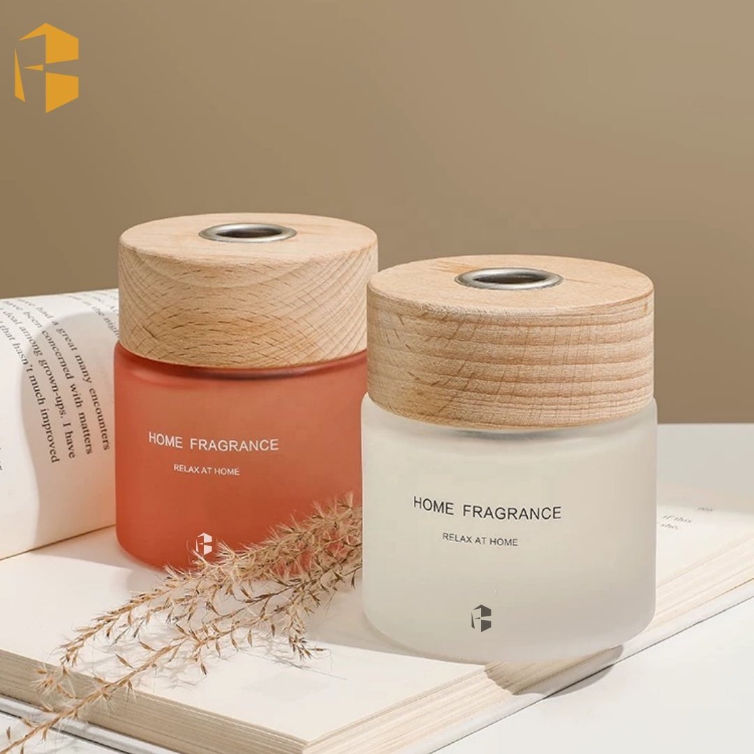 Wholesale 100ML 200ML Round Shape Air Freshener Home Decoration Custom Logo Long Lasting Luxury Reed Diffuser