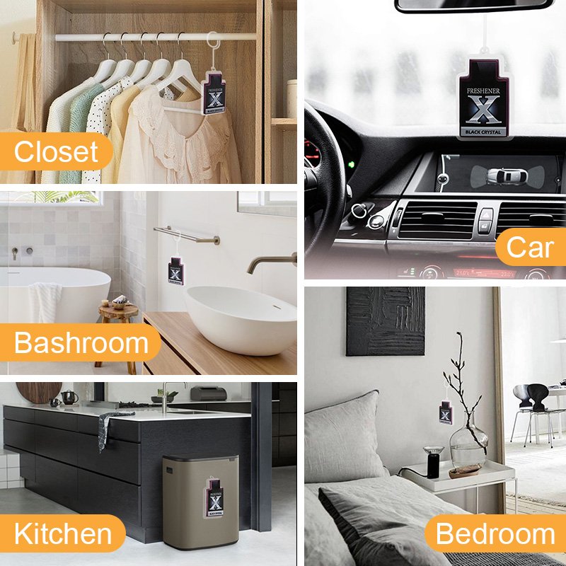 2 In 1 Hanging Pastable Toilet Room Air Freshener Household Trash Can Wardrobe Car Custom Home Fragrance Air Freshener