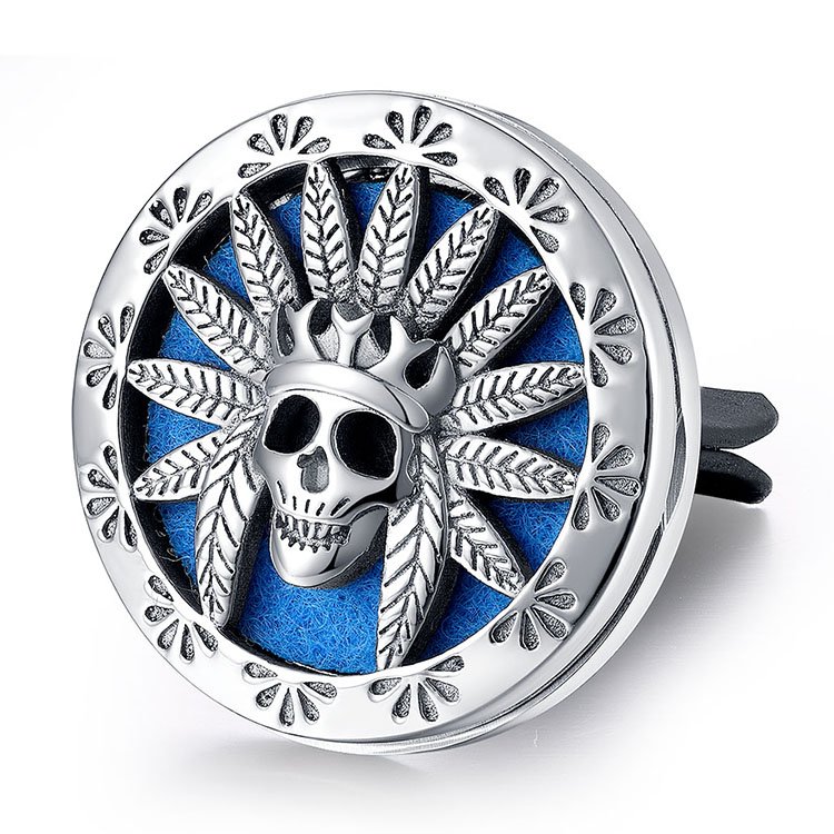 OEM/ODM promotional gifts wholesale skull aroma perfume car air freshener fragrance diffuser car freshener vent clip