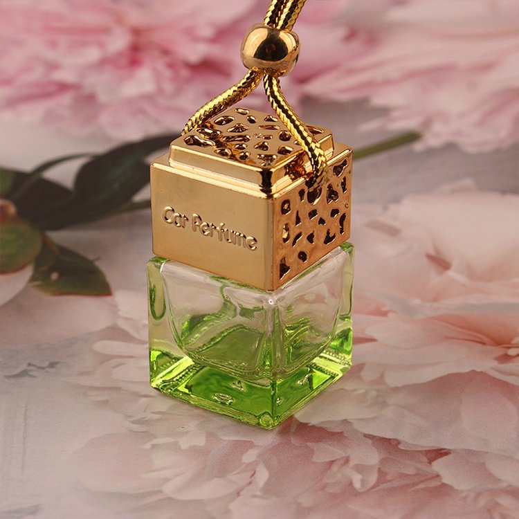 Hanging Car Air Freshener Car Diffuser Bottles Empty Glass Perfume Bottles Pendant for Essential Oil
