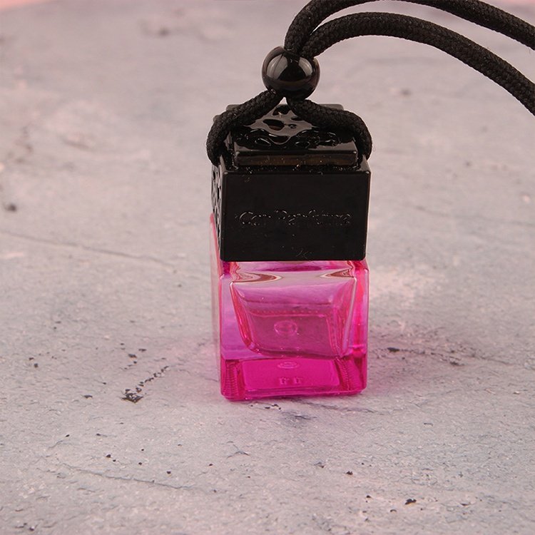 Hanging Car Air Freshener Car Diffuser Bottles Empty Glass Perfume Bottles Pendant for Essential Oil