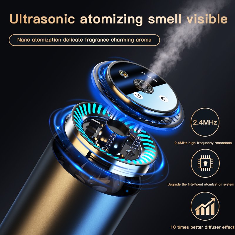 Car Diffuser USB 50ml Mini Humidifier Essential Oil Diffuser Car Freshener Aromatherapy Diffuser