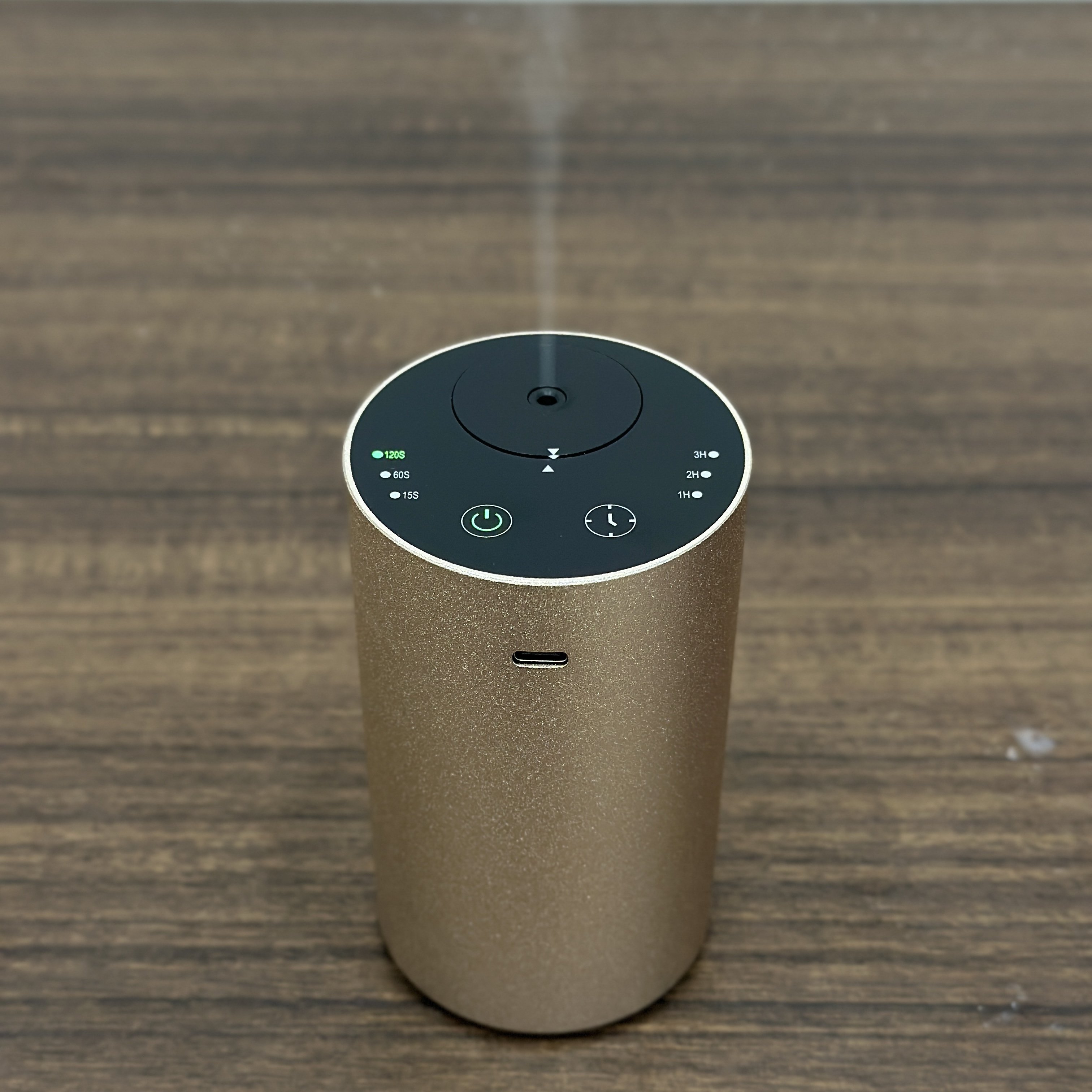 Custom Type-c Rechargeable Car Air Scent Diffuser Machine Waterless Car Aroma Essential Oil Diffuser