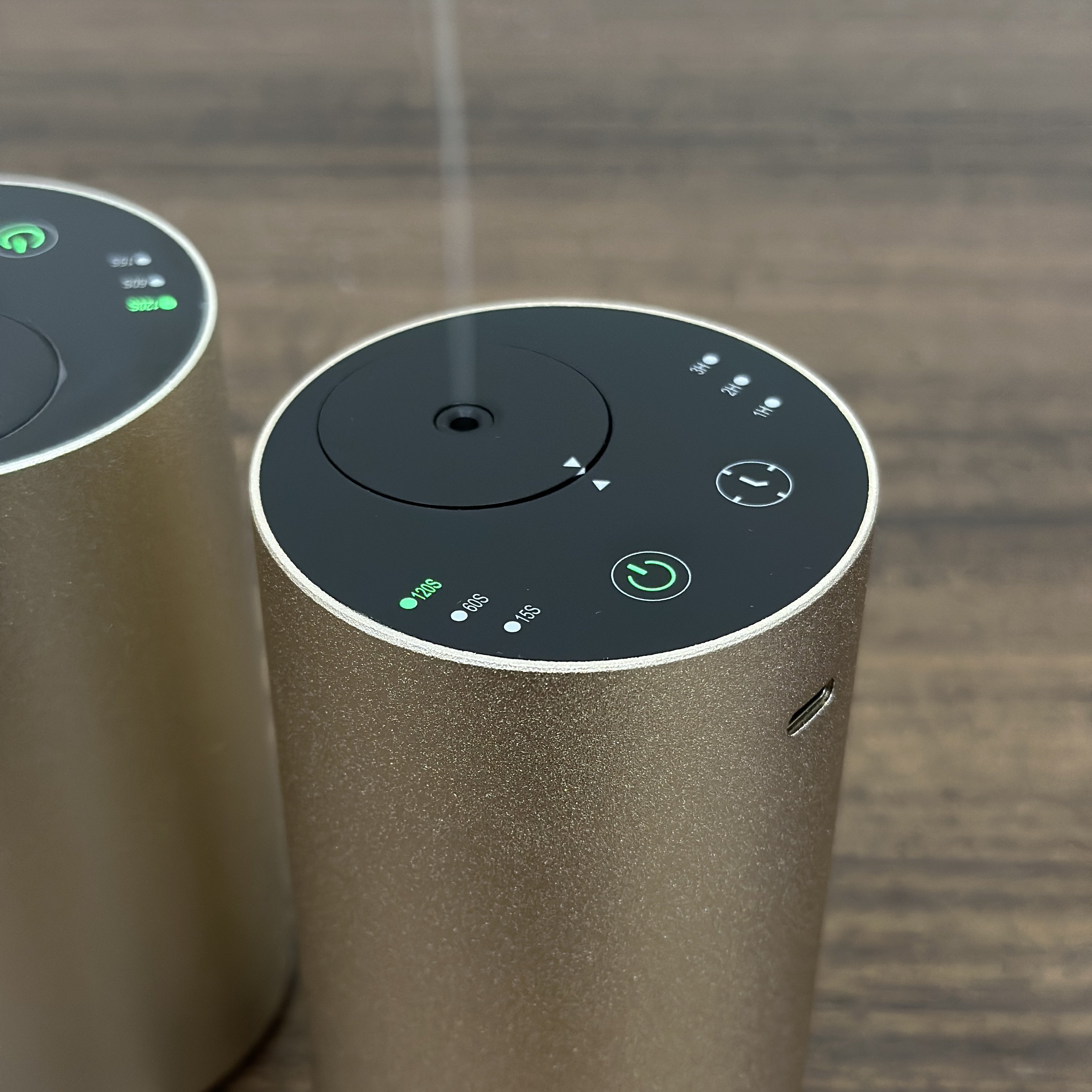 Custom Type-c Rechargeable Car Air Scent Diffuser Machine Waterless Car Aroma Essential Oil Diffuser