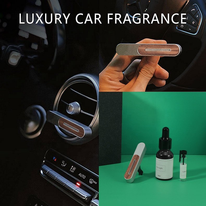 Custom Design Different Fragrance Car Air Freshener in Bulk Luxury Aluminium Alloy Dashboard Gel Car Perfume Air Fresher Vent