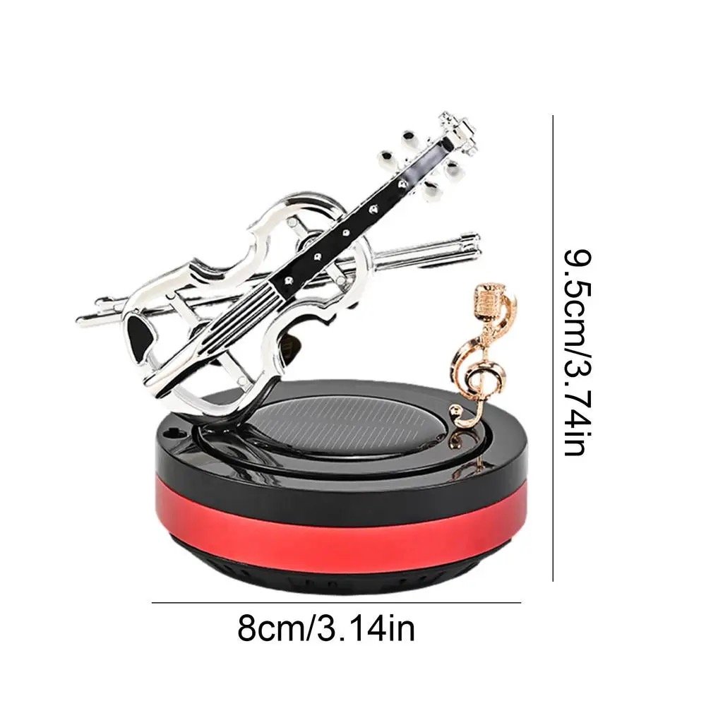 Portable solar rotating violin car aromatherapy car perfume car solar accessories fragrance ornaments