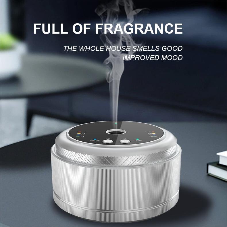 Hot Sell 2023 Newest Fashion Aluminum Alloy Automatic Car Scent Diffuser Wireless Essential Oil Low Noise Air Freshener Diffuser