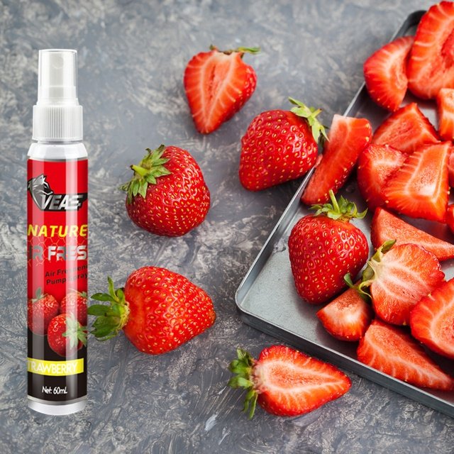 Free Sample Strawberry Flavor 60Ml Long Lasting Fragrance Eco-Friendly Car Perfume Deodorant Spray Air Freshener