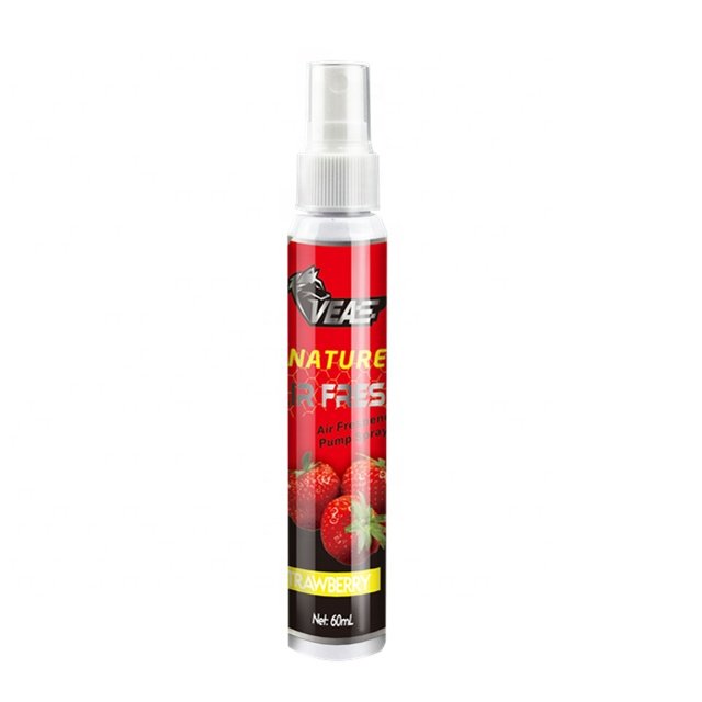 Free Sample Strawberry Flavor 60Ml Long Lasting Fragrance Eco-Friendly Car Perfume Deodorant Spray Air Freshener