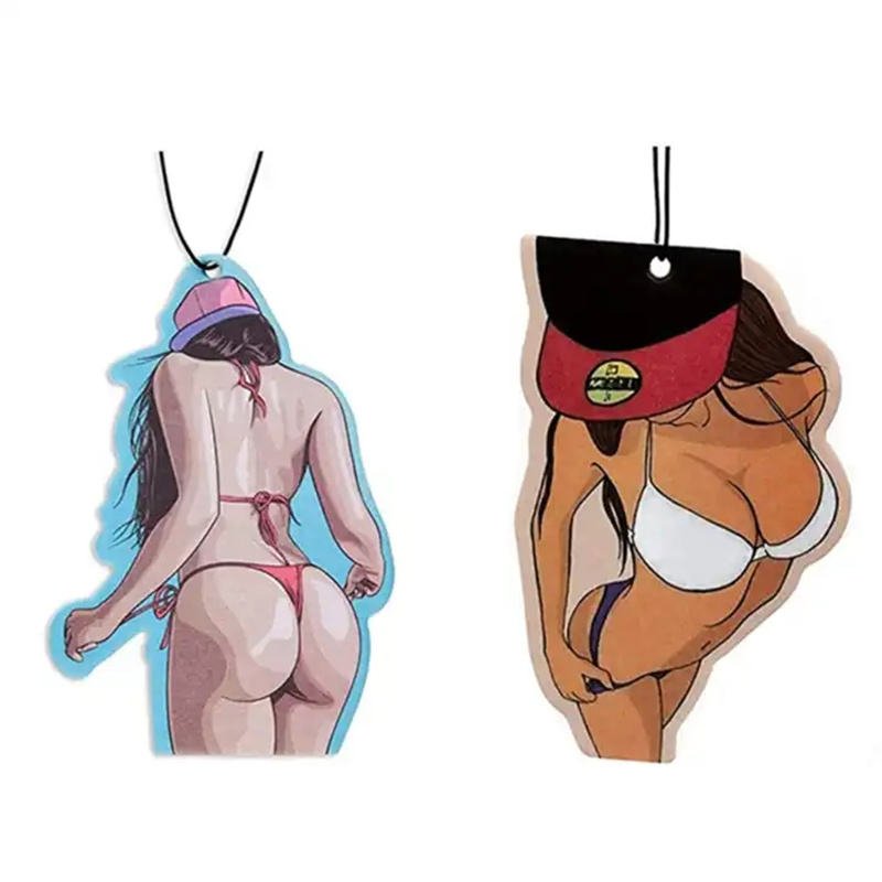 Car Christmas Gifts Other Promotional & Business Cooperate Gifts With Custom Design Sexy Girls Smells Wood Air Freshener For Car