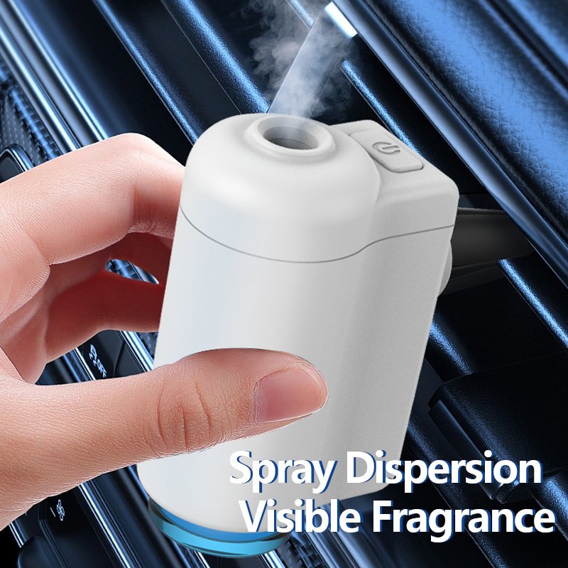 New Smart Rechargeable Cool Mist Nebulizer Essential Oil Diffuser Vent Liquid Air Freshener Clip Car Perfume Diffuser