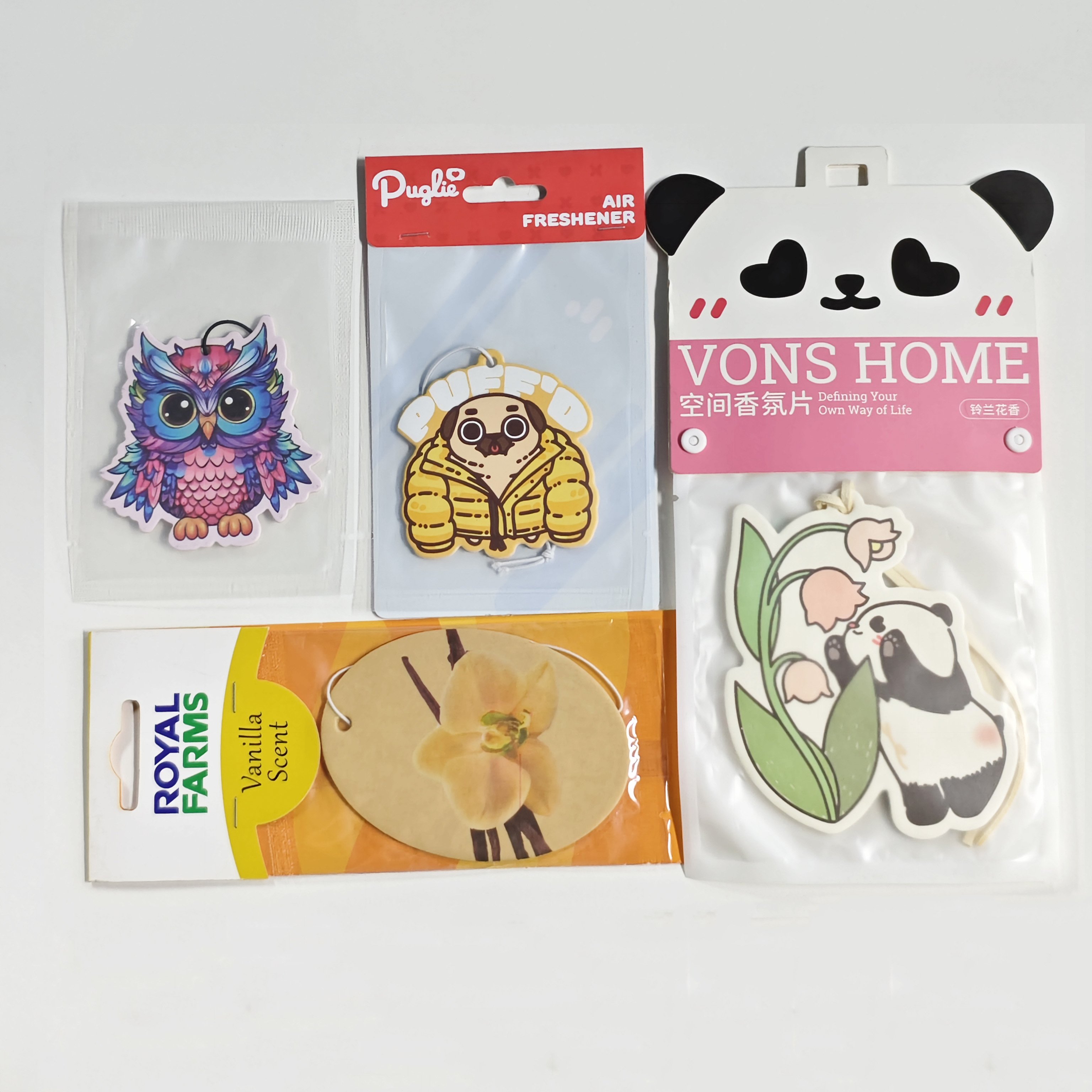 Boce Cotton Paper Customized Air Freshener with Lemon Fragrance Hanging Car Freshener Promotional Design