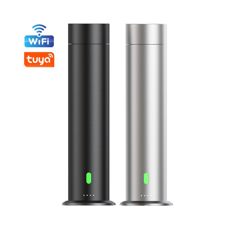 Super Quiet Hotel lobby Silver Electric Tuya Fragrance oil diffuser OEM Smart Scent Air Machine with wifi app control