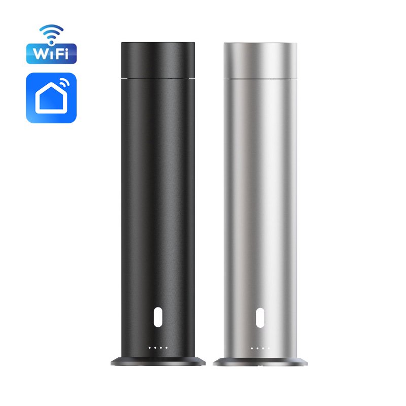 Super Quiet Hotel lobby Silver Electric Tuya Fragrance oil diffuser OEM Smart Scent Air Machine with wifi app control