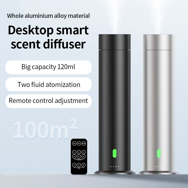 Super Quiet Hotel lobby Silver Electric Tuya Fragrance oil diffuser OEM Smart Scent Air Machine with wifi app control