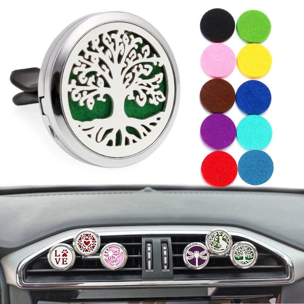 Stainless Steel Locket Interior Accessories Auto Vent Essential Oil Refillable Car Air Freshener