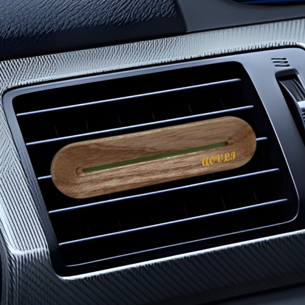 Wooden Outlet Fragrance Walnut Black Wood Scent Car Diffuser Vent Clip Car Perfume Custom Air Car Freshener