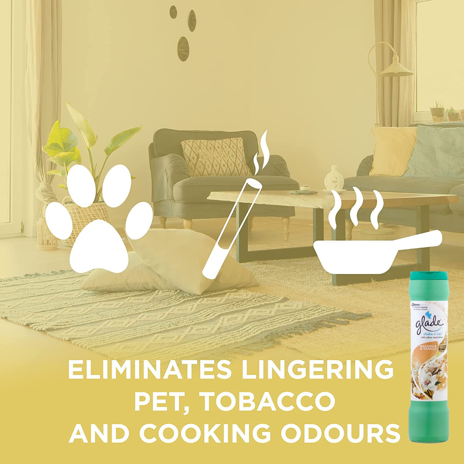 Carpet Freshener Magnolia & Vanilla Fragrances Freshener With Neutraliser for Remove Pet Tobacco and Cooking Odours on Carpets