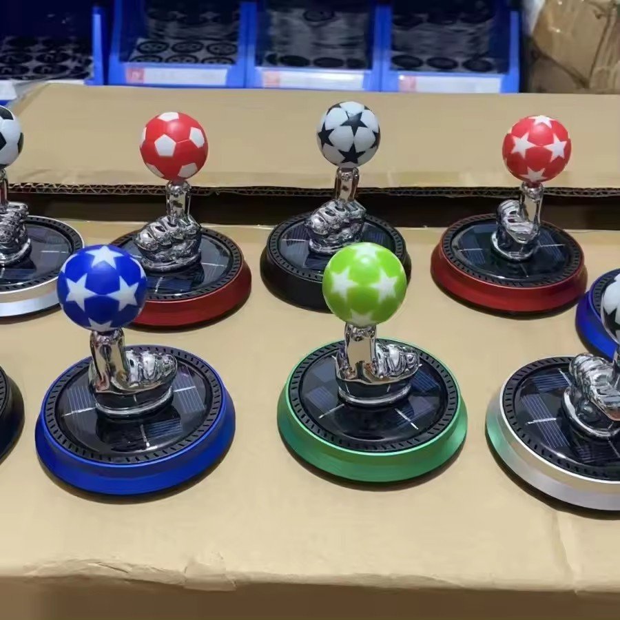 Rotating football air purifier car perfume solar energy long lasting oil fragrance car scents diffuser