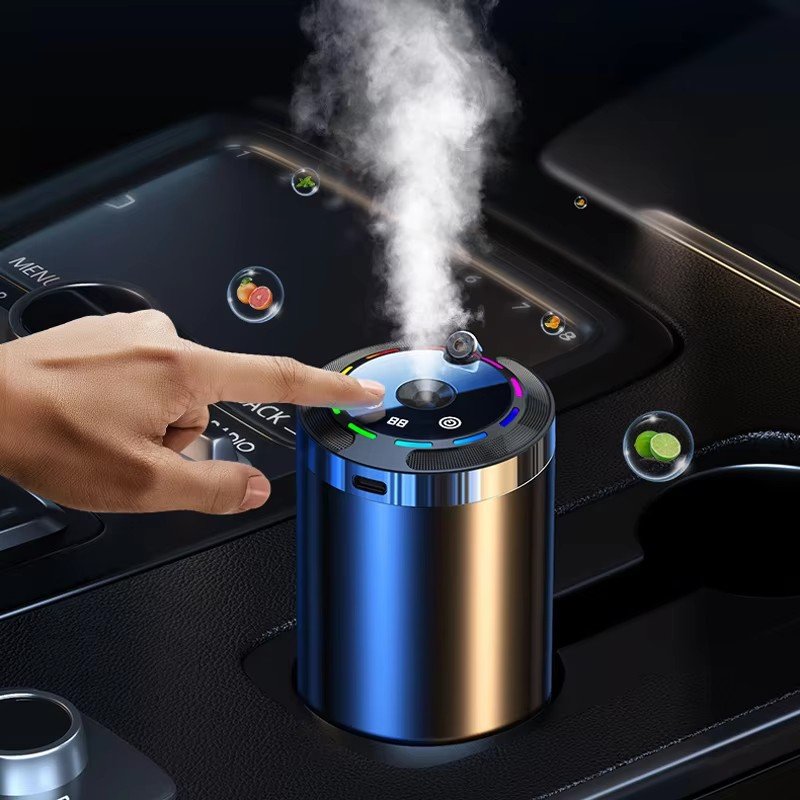 HOT innovative product ideas 2024 air aroma luxury perfume freshener wireless motion essential smart car mist diffuser with box