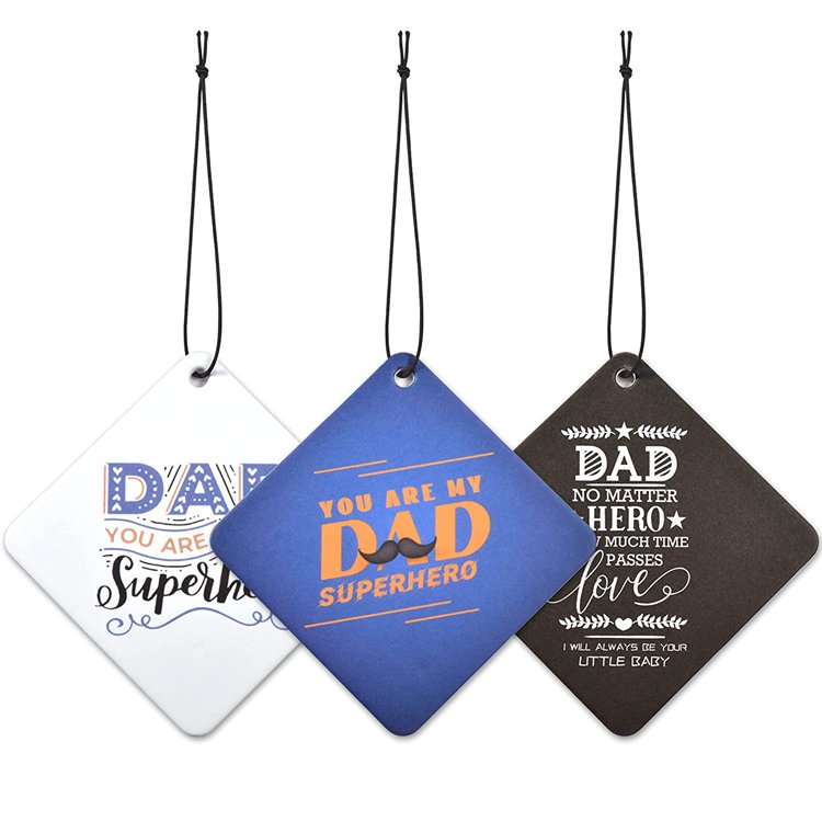 Customized Size Scent Perfume Hanging Paper Car Air Freshener Custom OEM Logo All Design Fragrance Origin Type Washroom Shape