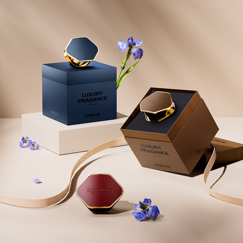 Custom Logo Modern Style Air Aromatherapy Car Freshener Air Purifier Perfume Car's Air Conditioner Fragrance gift Box Packaging