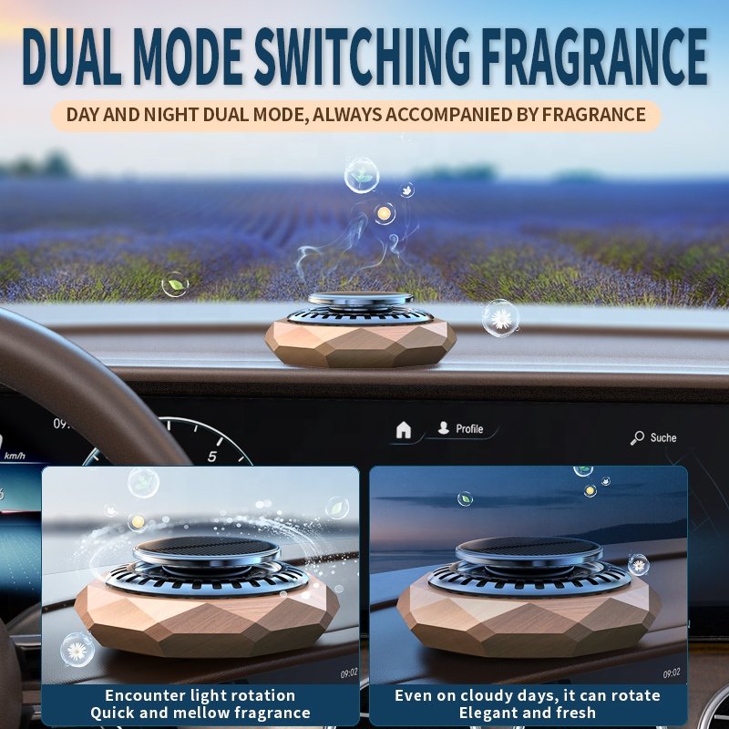Hot Luxury Solar Aromatherapy Car Fragrance Diffuser Essential Oil Auto Dashboard Air Freshener Fragrance Decorations Home