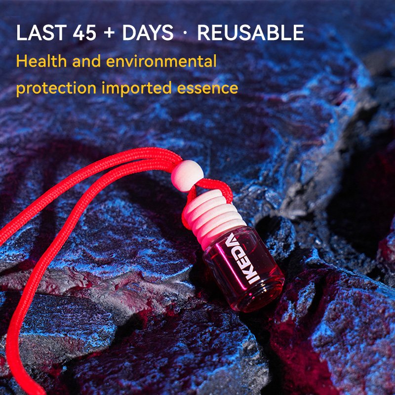 Custom wholesale Car Pendants Liquid Hanging Car Perfume wood Glass Bottle 8ml Auto Fragrance Diffuser Car Air Freshener