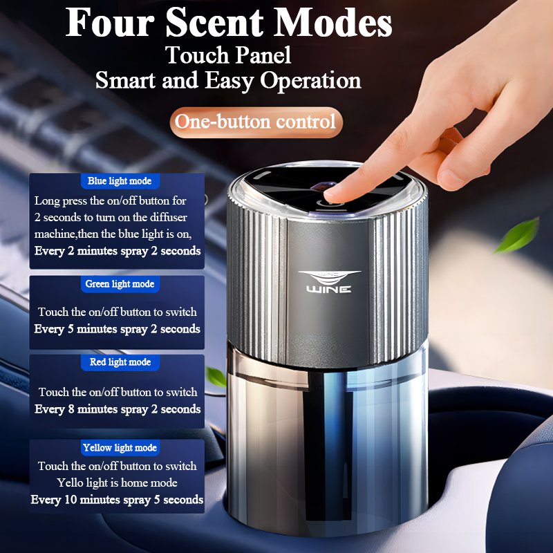 Custom logo Car Aromatherapy diffuser Essential oil Air freshener aroma diffuser Electric portable humidifier mist scent machine