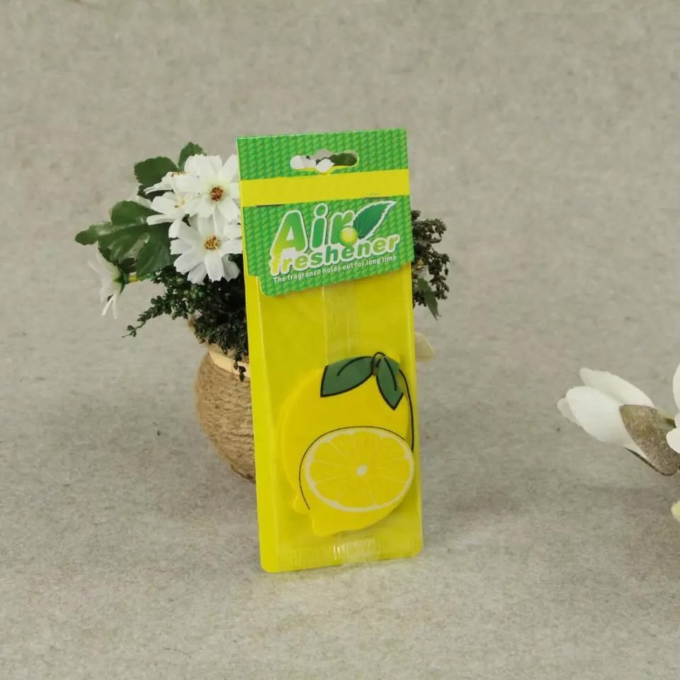 Custom good smelling hanging perfumed pine tree paper car air freshener for car