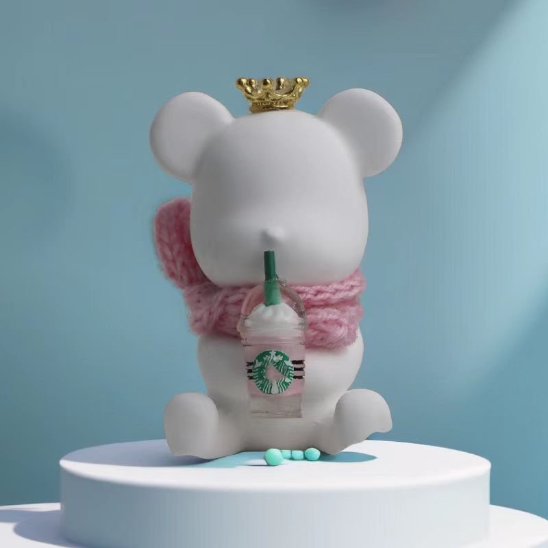Wholesale Hot Cute Bear Shaped Scented Ceramic Aromatherapy Fragrance Essential Oil Diffuser Car Vent Clip Air Freshener