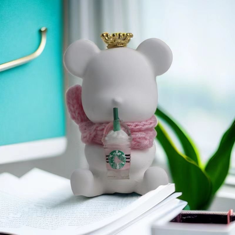 Wholesale Hot Cute Bear Shaped Scented Ceramic Aromatherapy Fragrance Essential Oil Diffuser Car Vent Clip Air Freshener