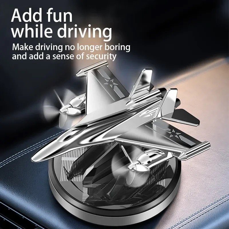 2024New Solar high speed rotation car scents auto aircraft shape aromatherapy diffuser perfume for car