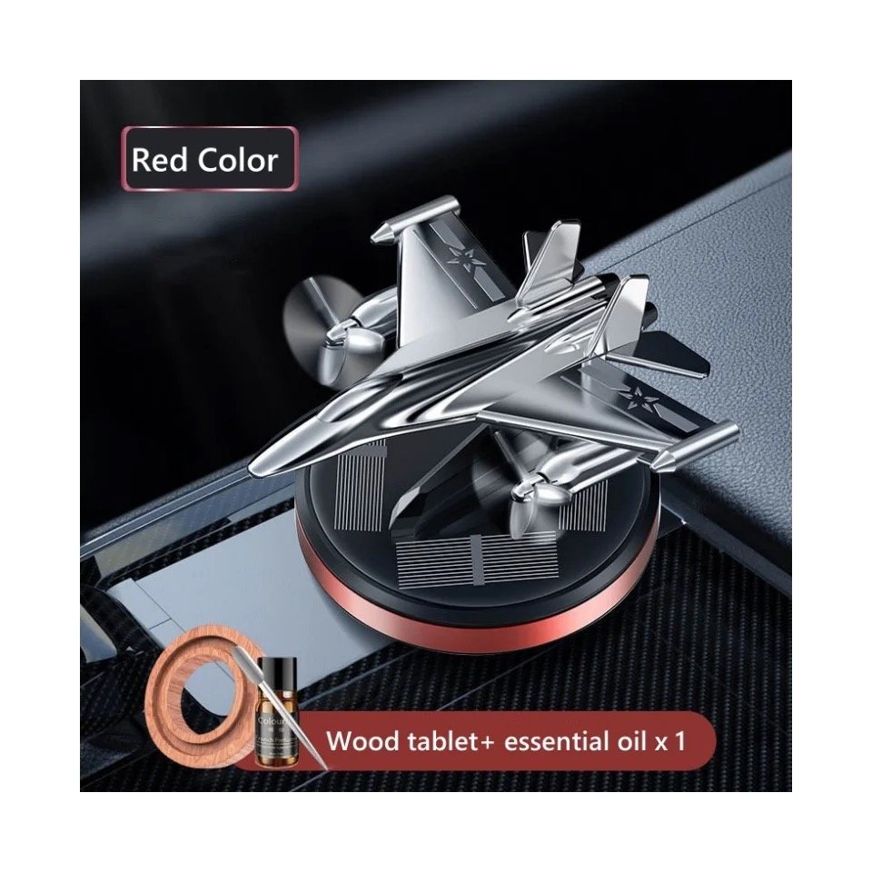 2024New Solar high speed rotation car scents auto aircraft shape aromatherapy diffuser perfume for car
