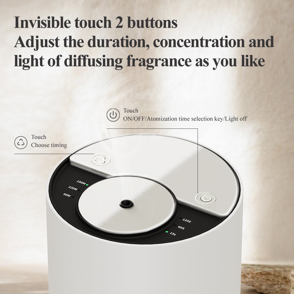 Essential Oil Diffusers Smart Tech Professional Waterless Essential Oil Diffuser for Car,Office,Yoga,Business Trips,Portable