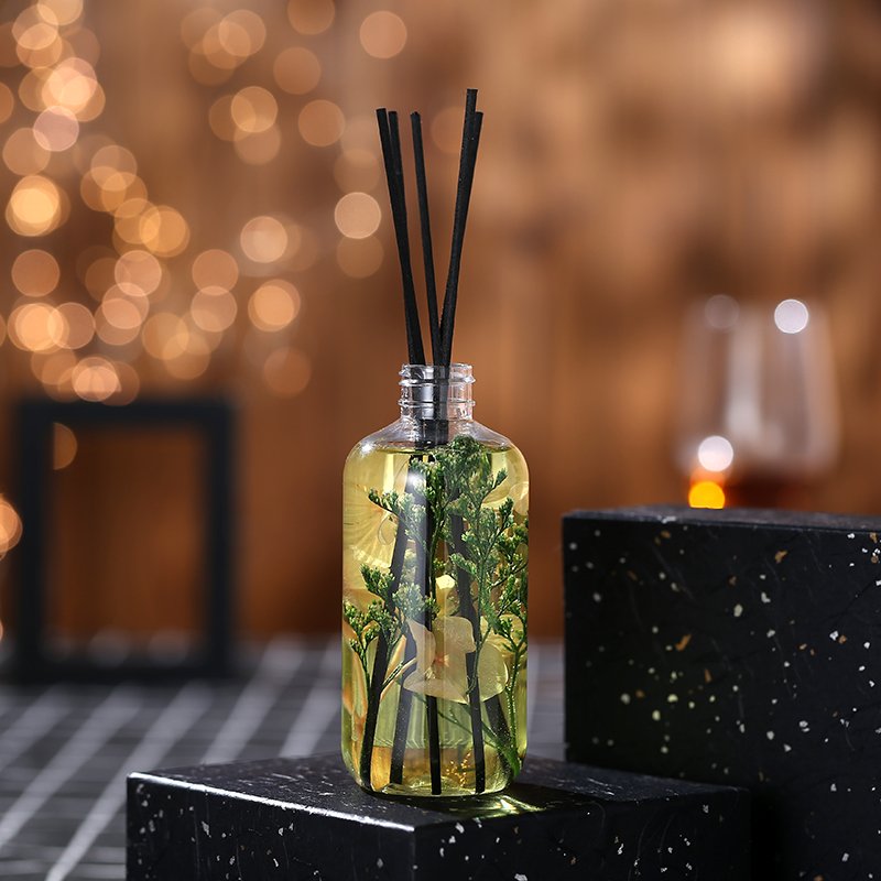 Home Eternal Flower Custom Commercial 260ML Bottle Scented Oil Air Freshener Home Fragrance Reed Diffuser With Stick