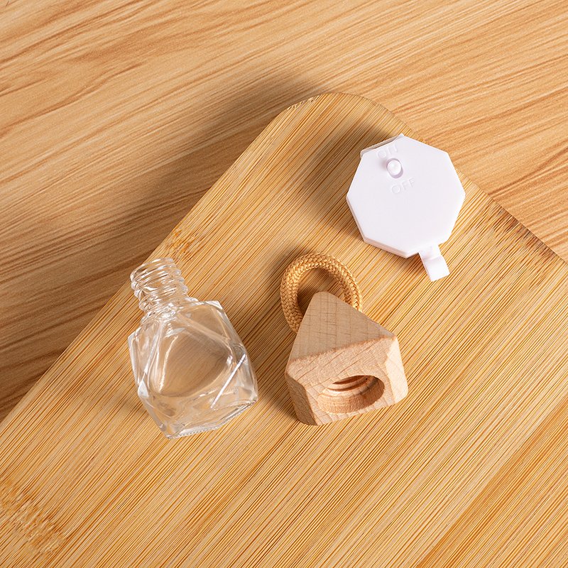 Easy-Pull Buckle Retractable Car Freshener Diamond Shaped Perfume Bottle with Car Mounted Fragrance Pendant Premium Accessory