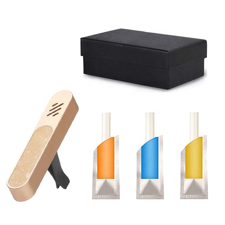 Simple Design Marble Pattern Odor Eliminator Smell Wood Air Outlet Perfume Clip Air Car Freshener Perfume For Auto