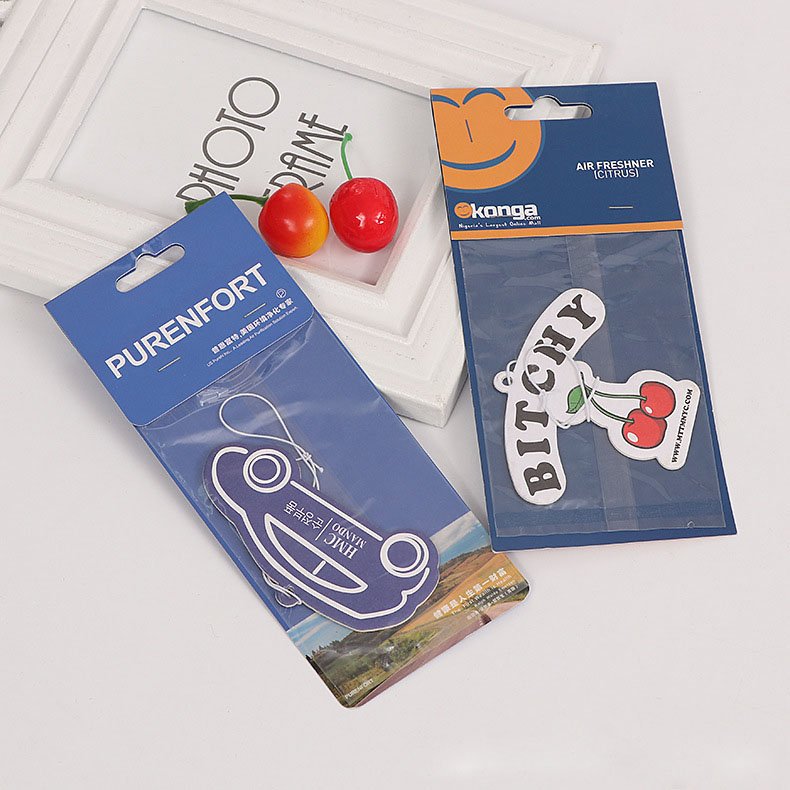 Customizable unique personalised logo car accessories air freshener paper with long card