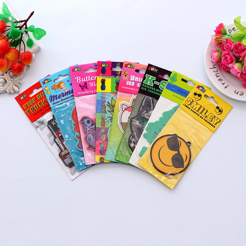 Customizable unique personalised logo car accessories air freshener paper with long card