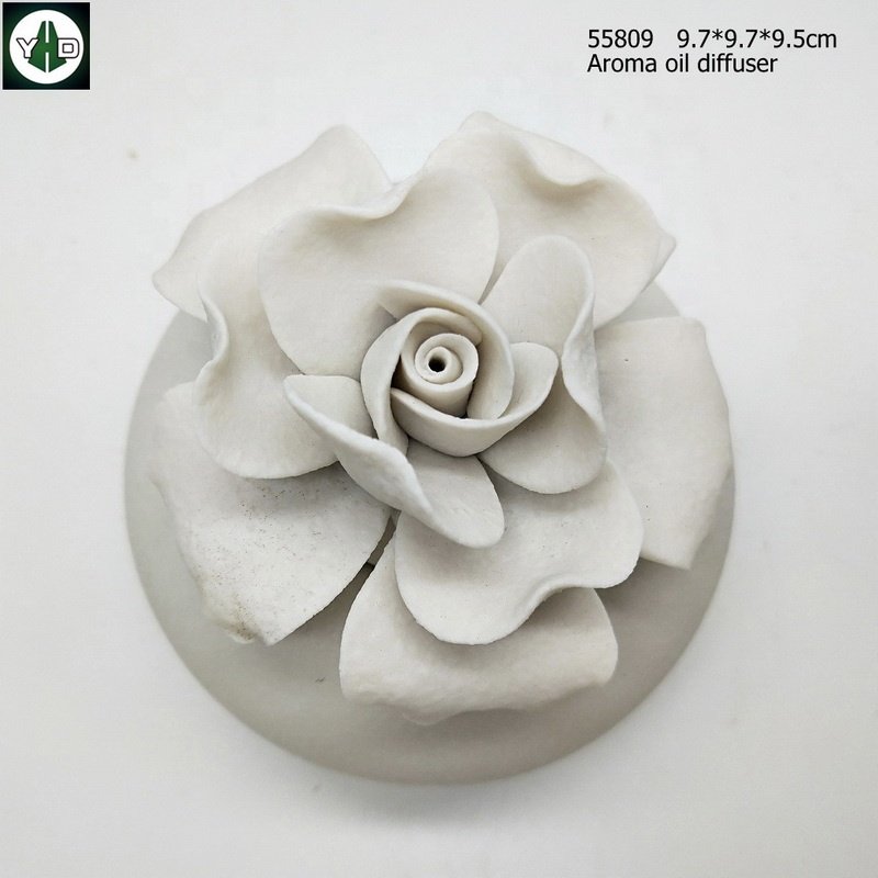Car Wardrobe Air Freshener Scented Ceramic Aroma Porcelain Flower Fragrance Essential Oil Diffuser reed diffuser