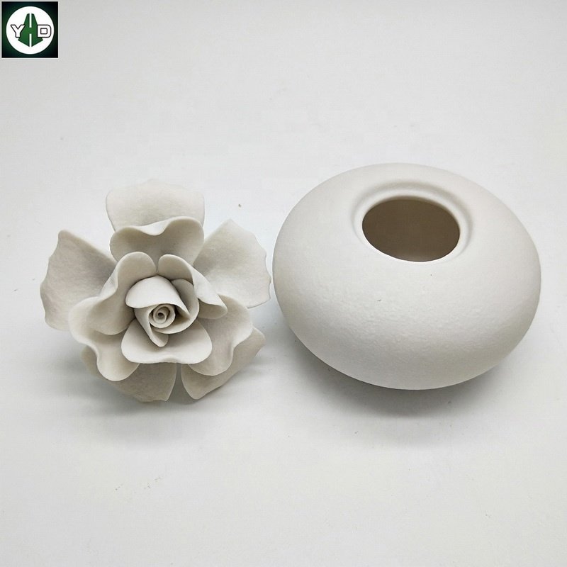 Car Wardrobe Air Freshener Scented Ceramic Aroma Porcelain Flower Fragrance Essential Oil Diffuser reed diffuser