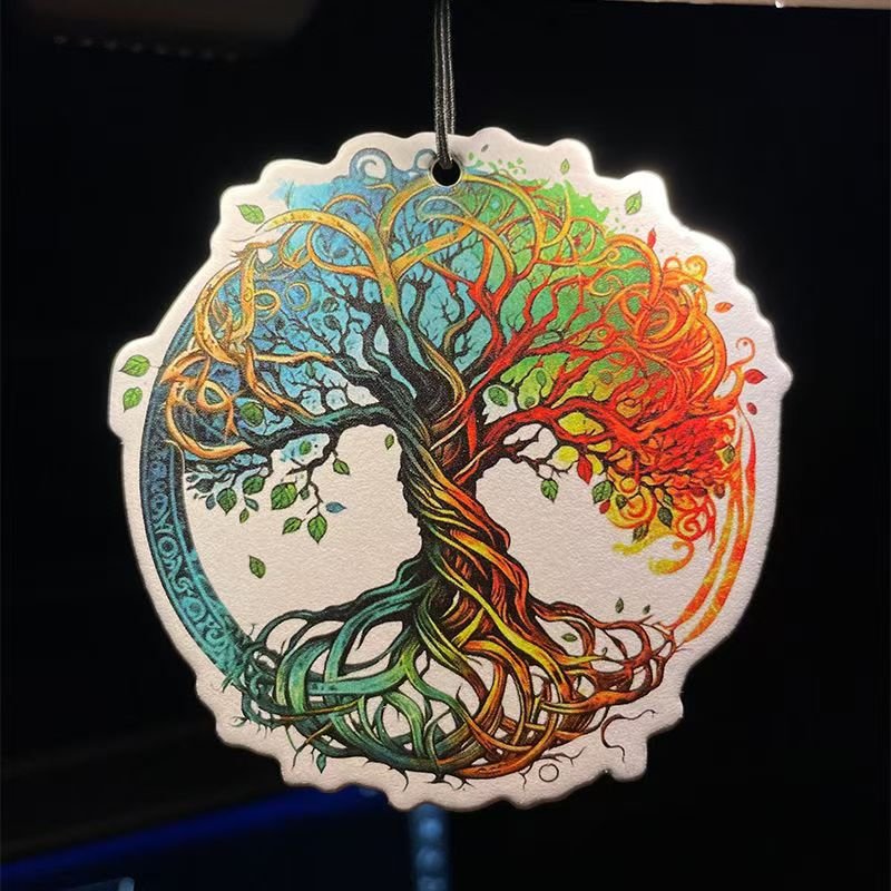 Custom wholesale paper air freshener Elegant Tree of Life shape air freshener Car custom logo New arrival car freshener custom